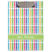クレヨン数々のクリップボパーソナライズされたード クリップボード (正面)