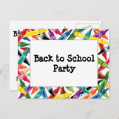 クレヨン枠 インビテーションポストカード (正面/裏面)