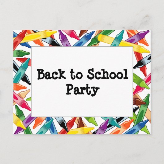 クレヨン枠 インビテーションポストカード (正面)