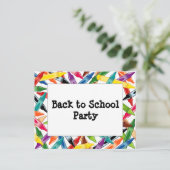 クレヨン枠 インビテーションポストカード (スタンド正面)