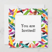 クレヨン枠 招待状 (正面)