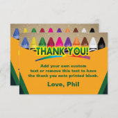 クレヨン箱のサンキューカード サンキューカード (正面/裏面)