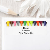 クレヨン縁ど差出人住所ラベル。 ラベル (インサイチュ)