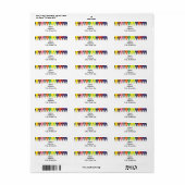 クレヨン縁ど差出人住所ラベル。 ラベル (フルシート)