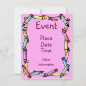 クレヨン縁ど 招待状 (正面)