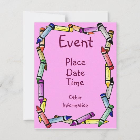 クレヨン縁ど 招待状 (正面)