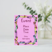 クレヨン縁ど 招待状 (スタンド正面)