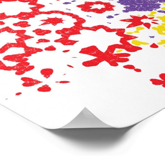 クレヨン落書きジオグラフィック引用文ポスター ポスター (角)