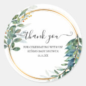 クレヨン蔦と花ありがとう ラウンドシール (正面)