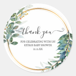 クレヨン蔦と花ありがとう ラウンドシール