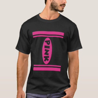 クレヨン衣装ピンク大人の女の子の男の子 Tシャツ