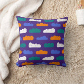 クレヨン雲のテクスチャを紫王室のに クッション (ブランケット)