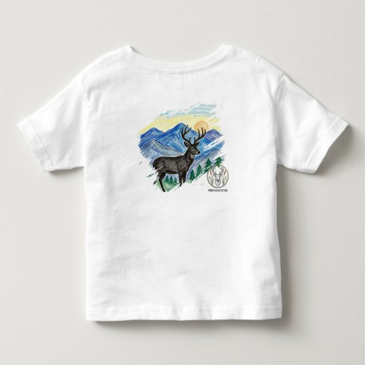 クレヨン風バックスデアアート トドラーTシャツ (裏面)