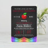 クレヨン&アップル先生卒業招待状 招待状 (スタンド正面)