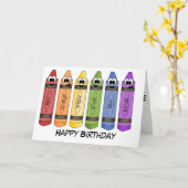 クレヨン カード (黄色い花)