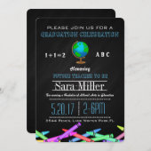 クレヨン&グローブ先生卒業招待状 招待状 (正面/裏面)