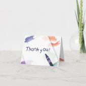 クレヨン 感謝カード  |  青 (正面)