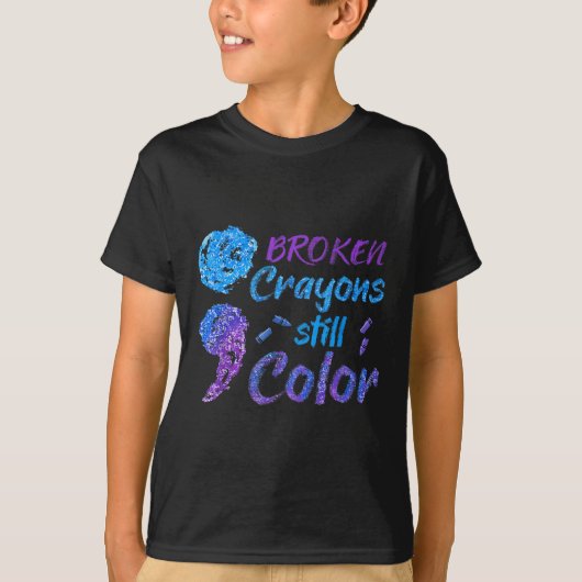 クレヨン 自殺予防月間 サポート Tシャツ (正面)