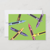 クレヨン 1歳誕生日 緑色 写真 ありがとうカード サンキューカード (裏面)