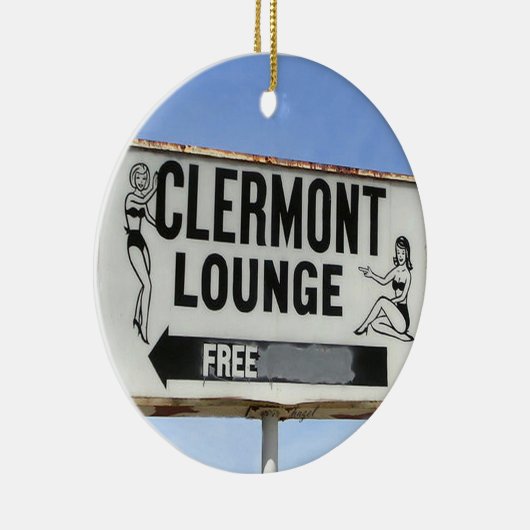 クレルモントラウンジ、アトランタ、ジョージア、メリークリスマス セラミックオーナメント (右)