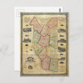 クレルモント・カウンティ・オハイオの地図（1857年） ポストカード (正面/裏面)