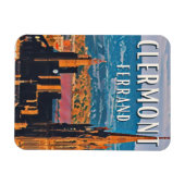 クレルモンフェラン写真ヴィンテージ マグネット (横)