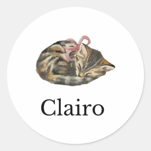クレロが猫と言う1 ラウンドシール (正面)