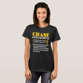 クレーおもしろいン操作者ドライバ定義構造 Tシャツ (正面フル)