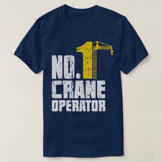 クレーおもしろいン操作者建築操作者タワーD Tシャツ (デザイン正面)