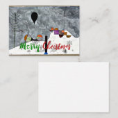 クレーの冬の絵 - クリスマスの挨拶 ノートカード (正面/裏面)