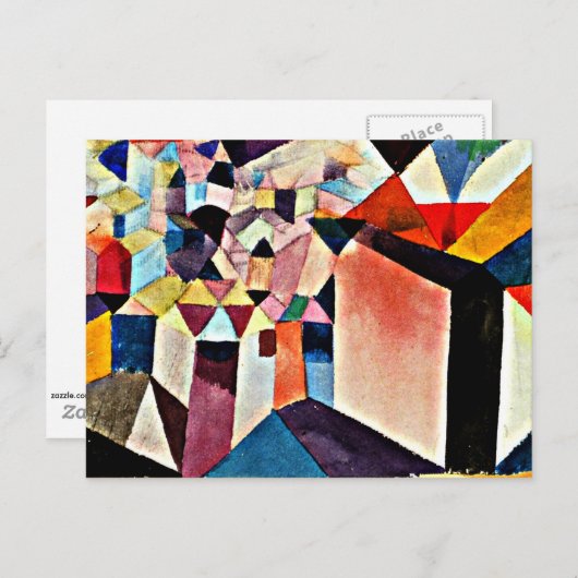 クレーの都市への洞察 ポストカード (正面/裏面)