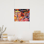 クレーの「ホテル」有名な絵画、 ポスター (キッチン)