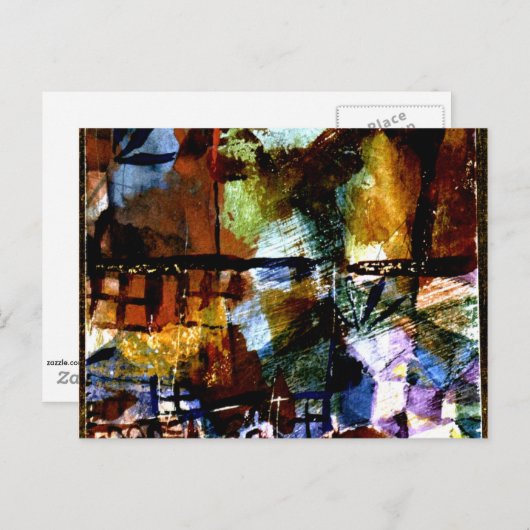 クレーの「窓とパームツリー」 ポストカード (正面/裏面)