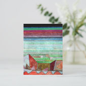 クレーの「豊かな土地への一望」 ポストカード (スタンド正面)