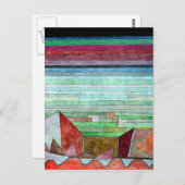 クレーの「豊かな土地への一望」 ポストカード (正面/裏面)