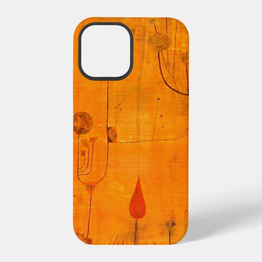 クレーの「赤い背景の果物」 iPhoneケース (裏面)