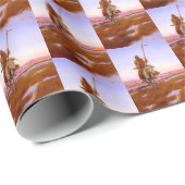 クレーインディアン先住民アメリカンアートチャールズMラッセル ラッピングペーパー (ロールコーナー)