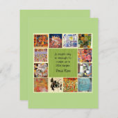 クレーカラフルコラージュ エンクロージャーカード (正面/裏面)