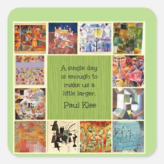 クレーカラフルコラージュ スクエアシール (正面)