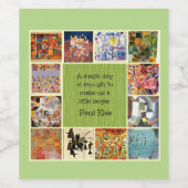 クレーカラフルコラージュ ワインラベル (シングルラベル)