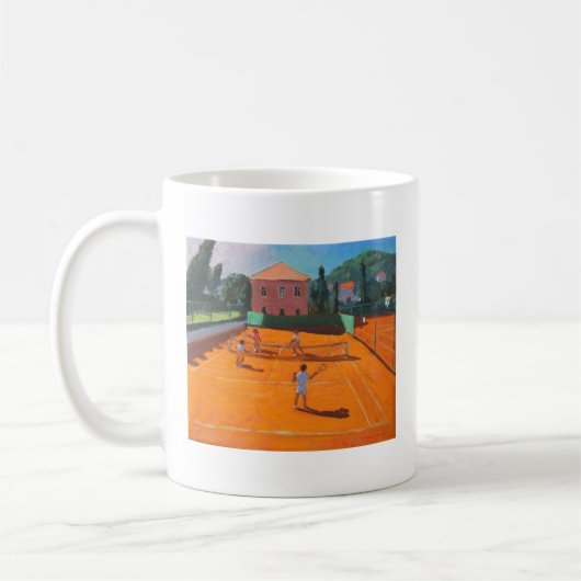 クレーコートのテニスLapadクロアチア2012年 コーヒーマグカップ (左)