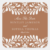 クレースペインのタラベラ結婚タイル封筒 スクエアシール (正面)