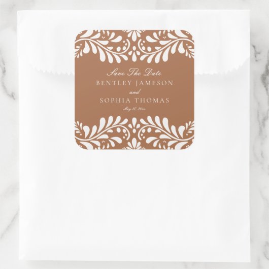 クレースペインのタラベラ結婚タイル封筒 スクエアシール (バッグ)