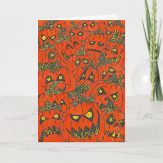 クレーズド·カボチャ「ラフ·パッチ」ハロウィーン·カード カード