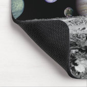 クレーターと太陽系の惑星 マウスパッド (コーナー)