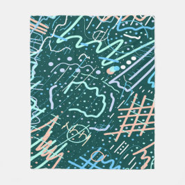 クレーターと彗星 フリースブランケット