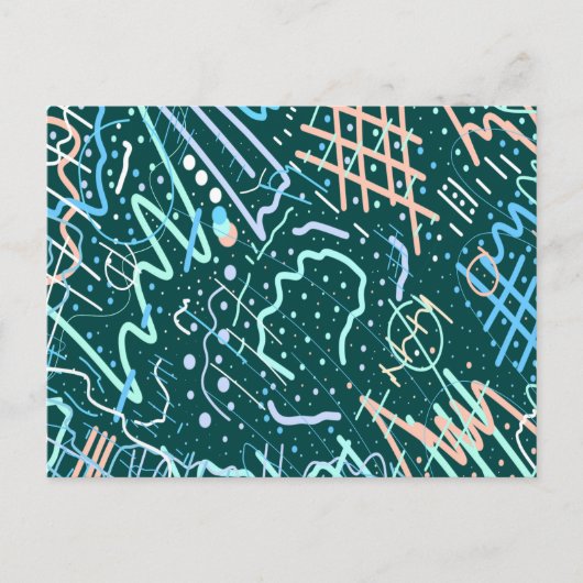 クレーターと彗星 ポストカード (正面)