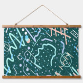 クレーターと彗星 吊り下げ型タペストリー (正面)