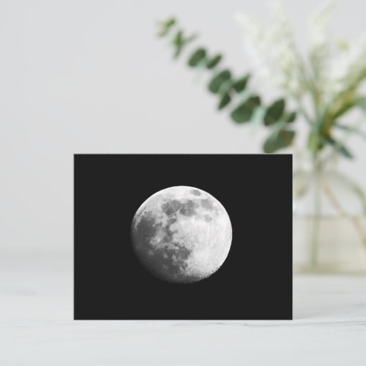 クレーターのある月の表面 ポストカード (スタンド正面)