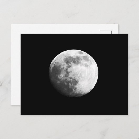 クレーターのある月の表面 ポストカード (正面/裏面)